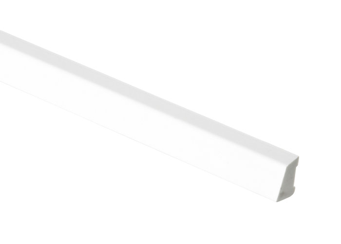 Feielist plast hvit – 10 x 16 x 3000 mm